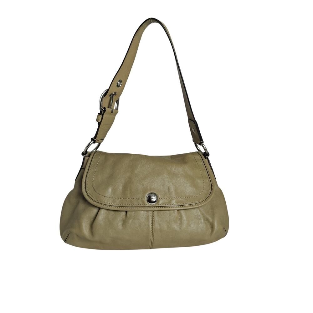 Coach Taupe Beige Stone Tan SOHO PLEATED shoulder bag purse D1193-Z18388